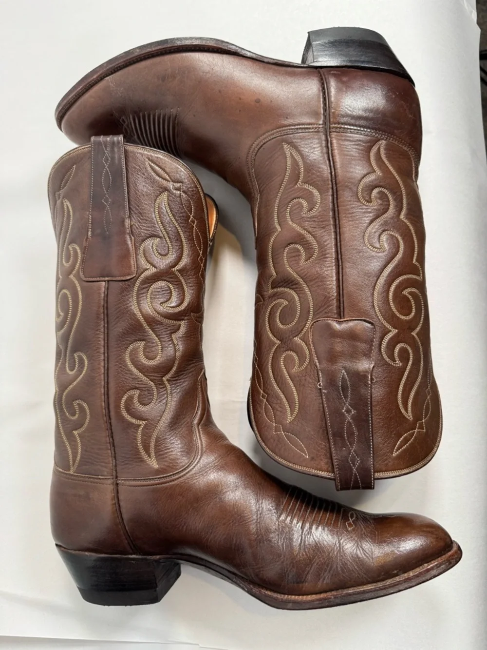 Lucchese San Antonio Men’s Vintage Cowboy Boots Size 10.5 D #6472 Made In USA - Picture 5 of 16
